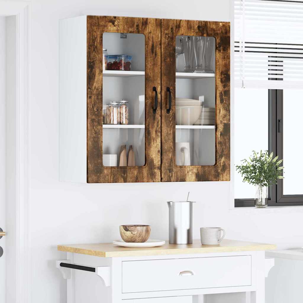 Kitchen Wall Cabinet Smoked Oak 40 x 31 x 80 cm Engineered Wood